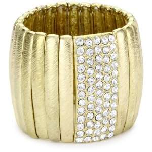  Leslie Danzis Gold Tone Stretch Bracelet Jewelry