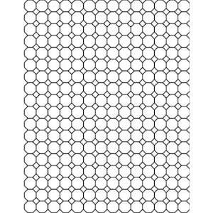 Hexagon Tiles Backgrounder Cling Mounted Red Rubber Stamp 