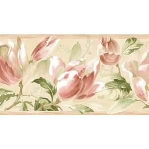  Salmon Tulip Wallpaper Border