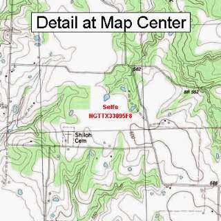  USGS Topographic Quadrangle Map   Selfs, Texas (Folded 