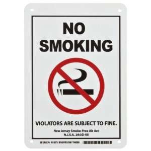   Color New Jersey No Smoking Sign  Industrial & Scientific