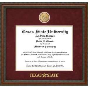  Texas State Logo Diploma Frame with Custom Medallion
