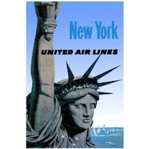 11x 14 Poster.  New York, Airlines  Travel Poster. Decor with 