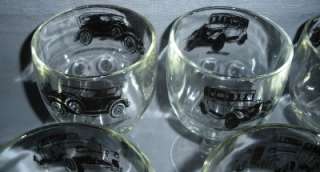 STEMMED GLASSES CRYSTAL BLACK ANTIQUE AUTOS CARS DECORATION BARWARE 