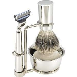   Piece Shave Set, Nickel, Badger, Mach 3, Bowl & Soap, 19.8 Ounce Box