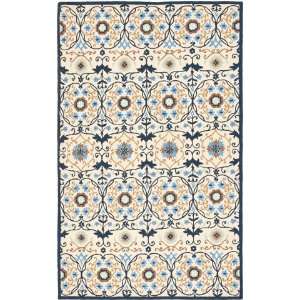   Chelsea Hk727a Ivory / Navy 3 9 X 5 9 Area Rug