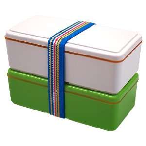    Cool Earth 2 tier Japanese Bento Box Forest (Green)