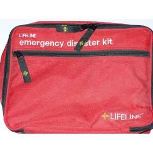  Lifeline Emergency Disaster Kit Red Zippered Storage Case 