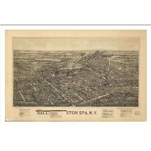  Historic Ballston Spa, New York, c. 1890 (L) Panoramic Map 