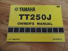 NOS 1981 81 82 YAMAHA TT250 TT 250 TT250H OWNERS MANUAL