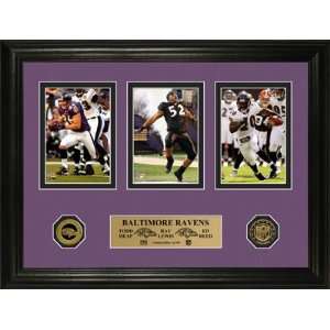  Baltimore Ravens Trio Photomint w/ 2 24kt Gold Minted 