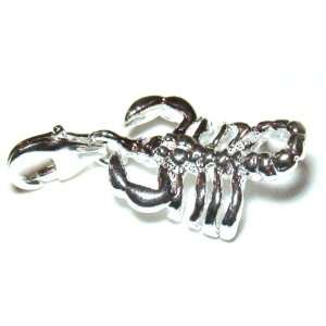   Silver 925 Scorpio Pendant Bracelet Phone Charm Womens Mens Jewelry