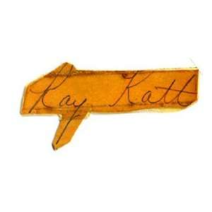  Ray Katt Autographed / Signed Cut 