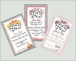 Awesome Invitations for your Bunko   Bunco get together game night