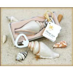   Sea Shell Bottle Opener Favor w/Thank you Tag