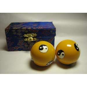  Color Metal Balls   Ancient Chinese Ball Exercise Yellow 