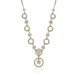  2.05 ct. t.w. Diamond Necklace In 14kt Tri Colored Gold Jewelry