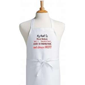    My Meat Is Always HOT Funny Barbecue Apron