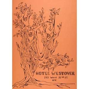  1957 Lithograph Alfred Van Loen Tree Art Hotel Westover 