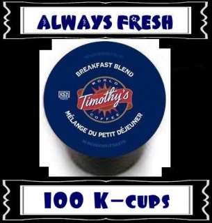 100 Keurig K CUPS Coffee People, Timothys & more K CUP  
