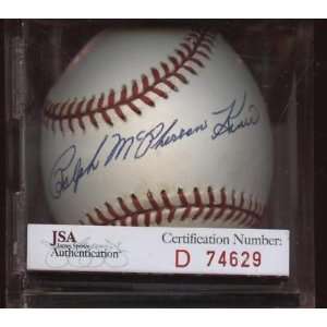  Ralph McPherson Kiner Single Signed Baseball JSA 
