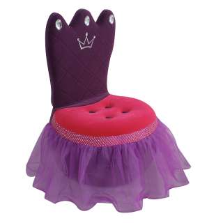 Kids Gift Ideas Plush Princess Chair Throne Pink Purple  