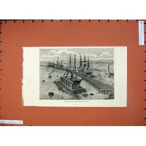   1876 Fine Art Ship Nicolaieff Floating Depositing Dock