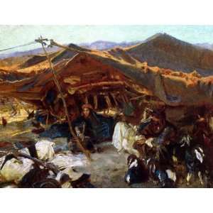  Oil Painting Bedouin Encampment John Singer Sargent Hand 
