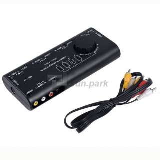 New 4 in1 4 group AV Audio Video S Video Selector Switch Box with 