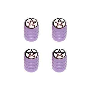  Pentagram   Witch Wicca Tire Rim Valve Stem Caps   Purple 