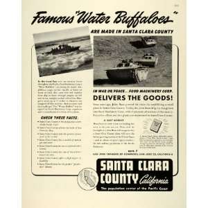  1944 Ad Chamber Commerce Santa Clara County CA Food 