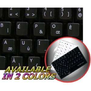 FRENCH BEPO KEYBOARD STICKER BLACK BACKGROUND NON TRANSPARENT FOR 