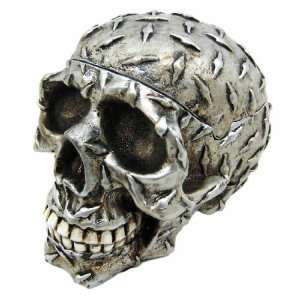  Diamond Plate Skull Container   Collectible Skeleton 
