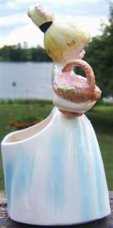 Vintage RUBENS PONYTAIL GIRL with FLOWERS Planter 480  