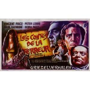   Belgian 27x40 Vincent Price Peter Lorre Basil Rathbone