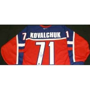  Ilya Kovalchuk Autographed Hockey Jersey (Russian Oympic 