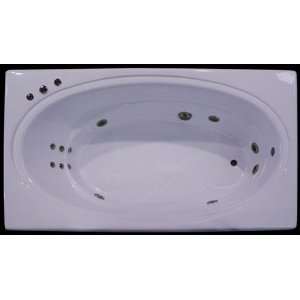 Splash Baths 4272 SR Deluxe Series 6 Foot Acrylic Whirlpool Bathtub 72 