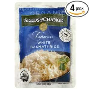 Seeds of Change Microwavable White Basmati Rice, 8.5  Ounce (Pack of 4 