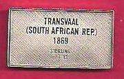 Sterling Silver Ingot 1869 TRANSVAAL SOUTH AFRICAN .100 Greatest 