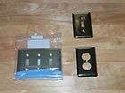 BRASS LIGHT SWITCH OUTLET COVERS PLATES LOT OF 3 EXCEL.
