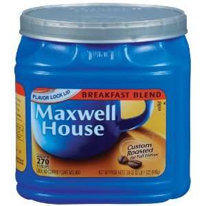 Maxwell House Breakfast Blend Ground Coffee, 33 Ounce Cannister (Pack 