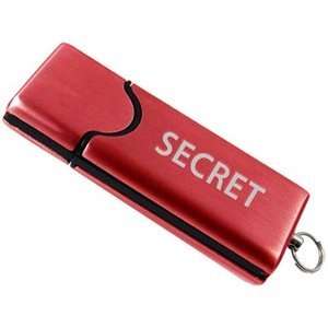   Mini Flash Drive USB 2.0 Red Metal Case Engraved Secret Electronics