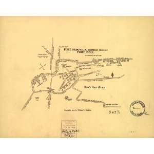  c1903 Civil War map of Fort Sedgwick, Virginia