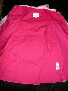 NWT Hopscotch Designs Girls Vintage Rosette Pink Coat 7  