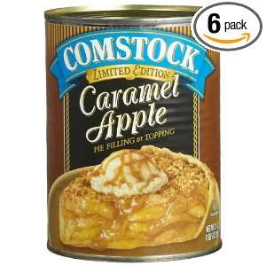 Comstock Caramel Apple Pie Filling or Topping, 21 Ounce Packages (Pack 