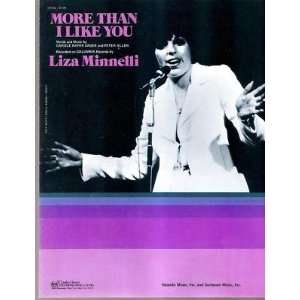    Sheet Music More Than I Like You Liza Minelli 176 