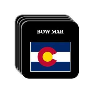 US State Flag   BOW MAR, Colorado (CO) Set of 4 Mini Mousepad Coasters