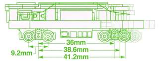 Powered Motorized Chassis   Tomix Tomytec TM TR01 (N scale)  