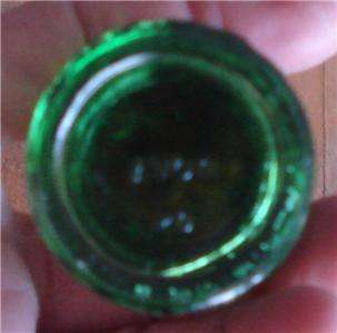 Nice Avon Collectible Green Glass Candle Bottle VG COND  