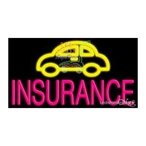 Car Insurance Neon Sign 20 inch tall x 37 inch wide x 3.5 inch deep 
